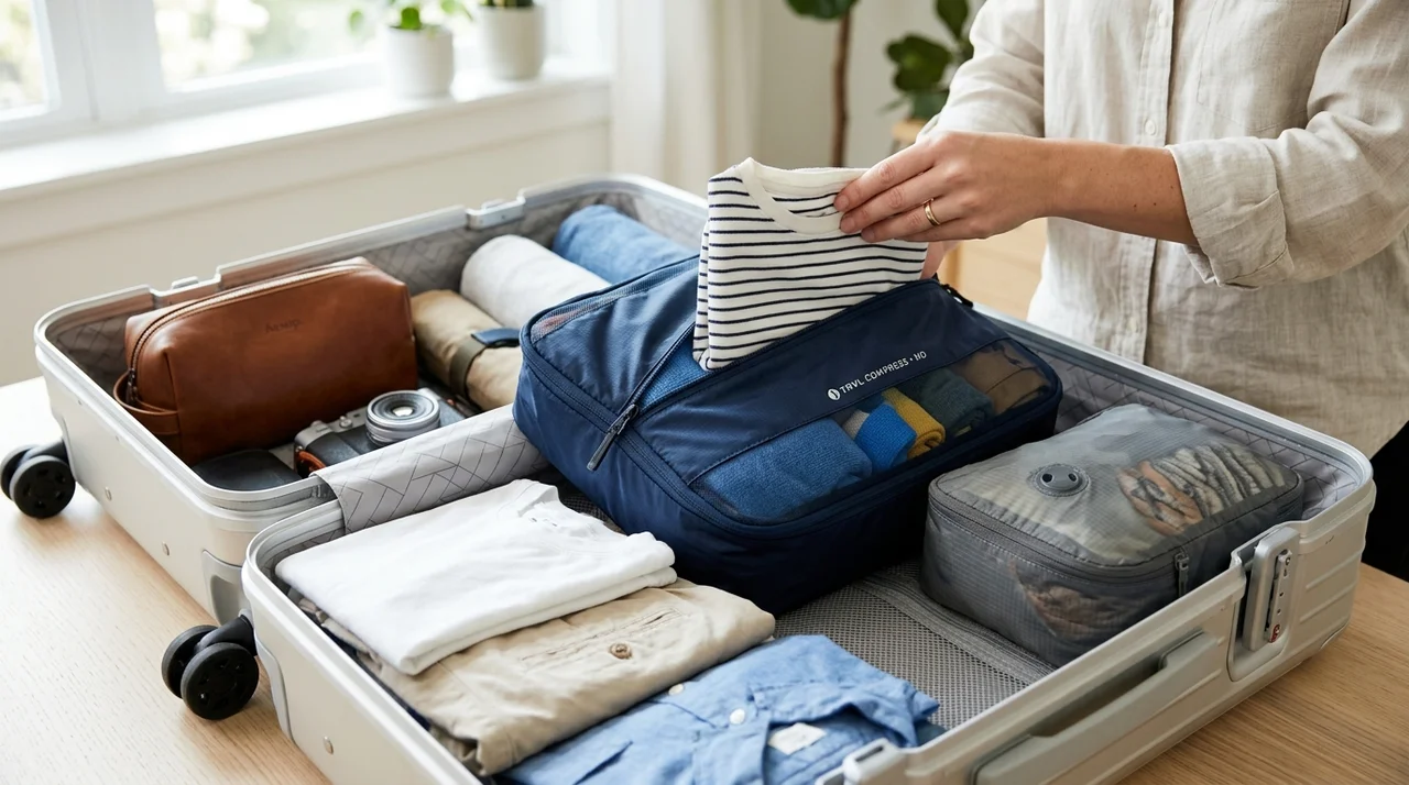 압축파우치 추천 및 사용법: 여행 캐리어 공간 2배 활용 정리 팁