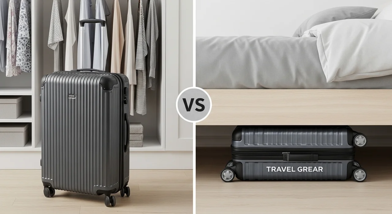 일반 캐리어 vs 트레블기어 접이식 캐리어 비교