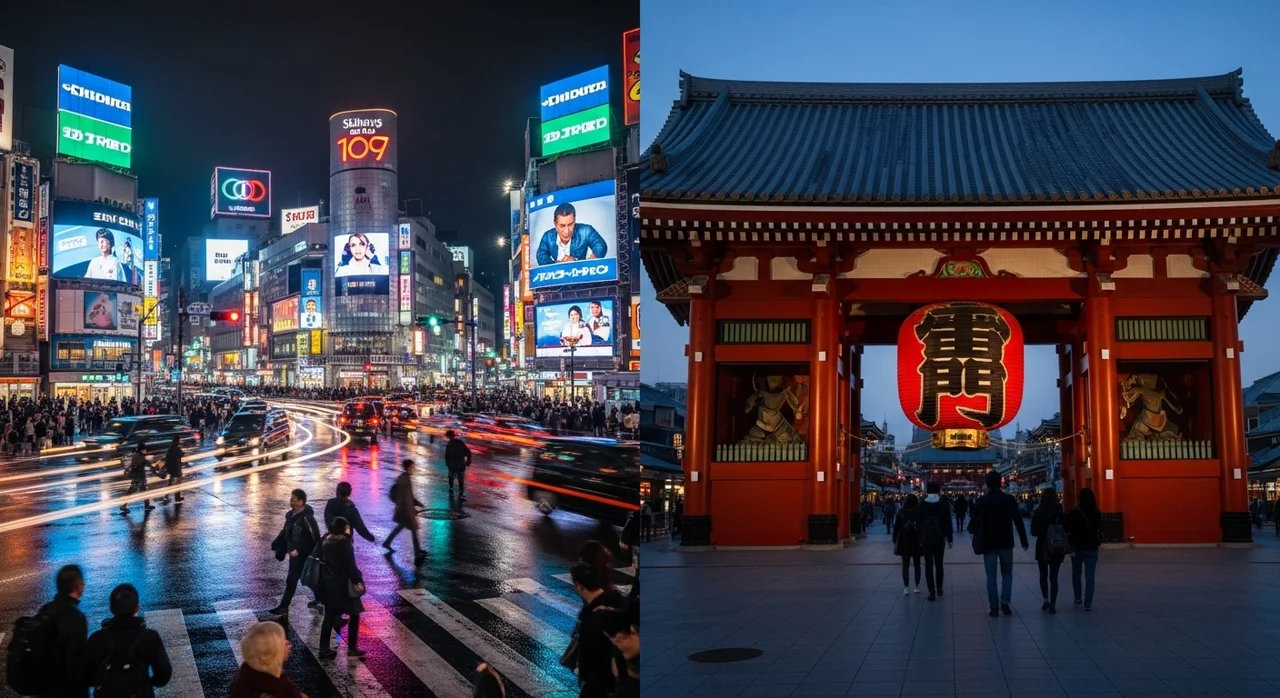 시부야 vs 아사쿠사: 분위기와 비용의 극명한 차이