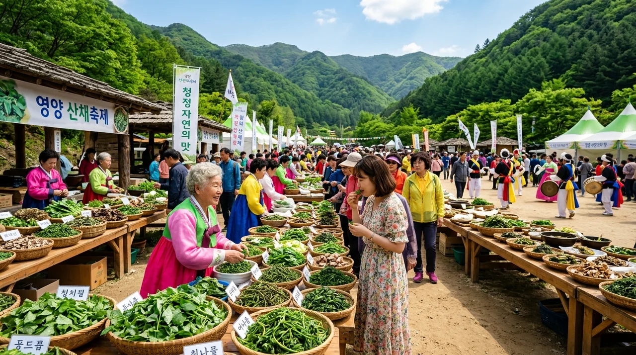 영양 산나물축제 2026 일정 주차 가수 정보 및 산나물 구매 팁 총정리