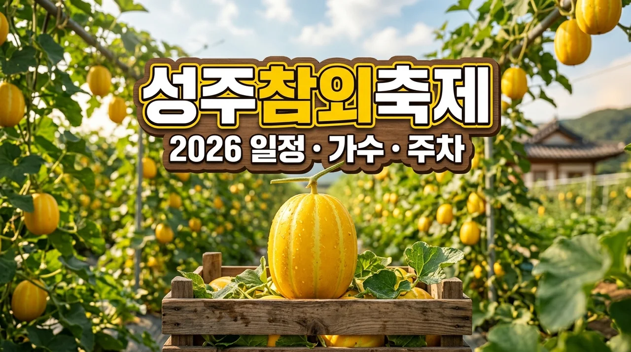2026 성주참외축제 일정 가수 라인업 주차 꿀팁 총정리 (5월 가볼만한곳)