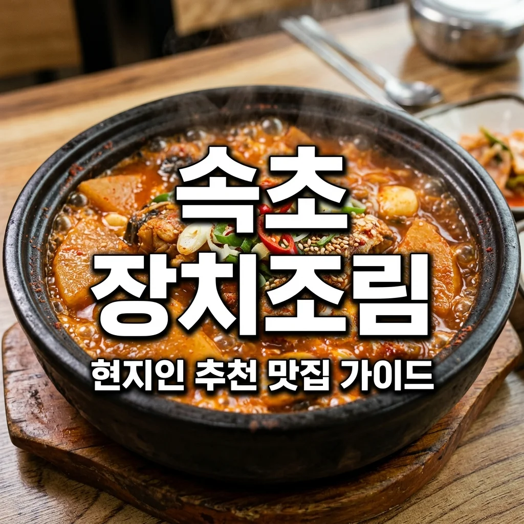 속초 장치조림 현지인 추천 맛집 3곳과 장치 뜻 완벽 정리