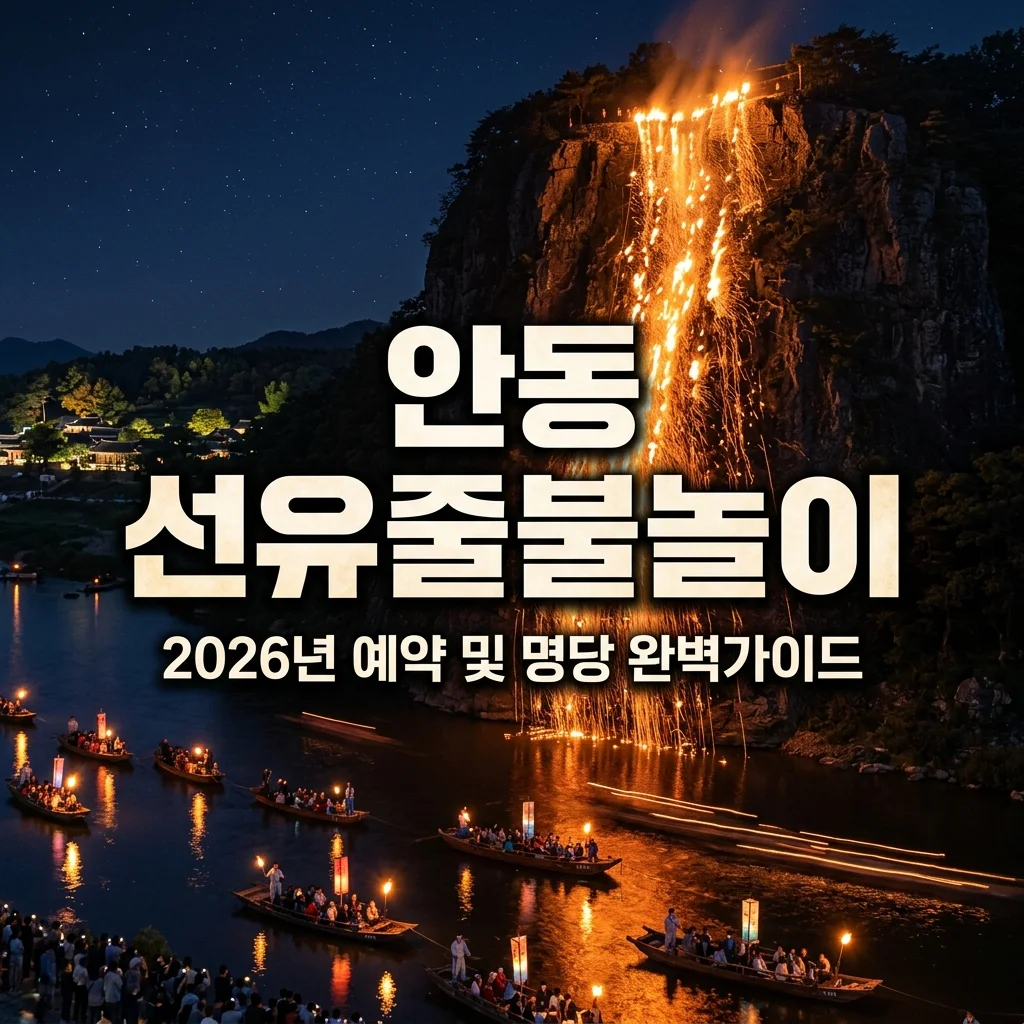 안동 선유줄불놀이 2026 예약 방법 및 명당 주차 꿀팁 총정리