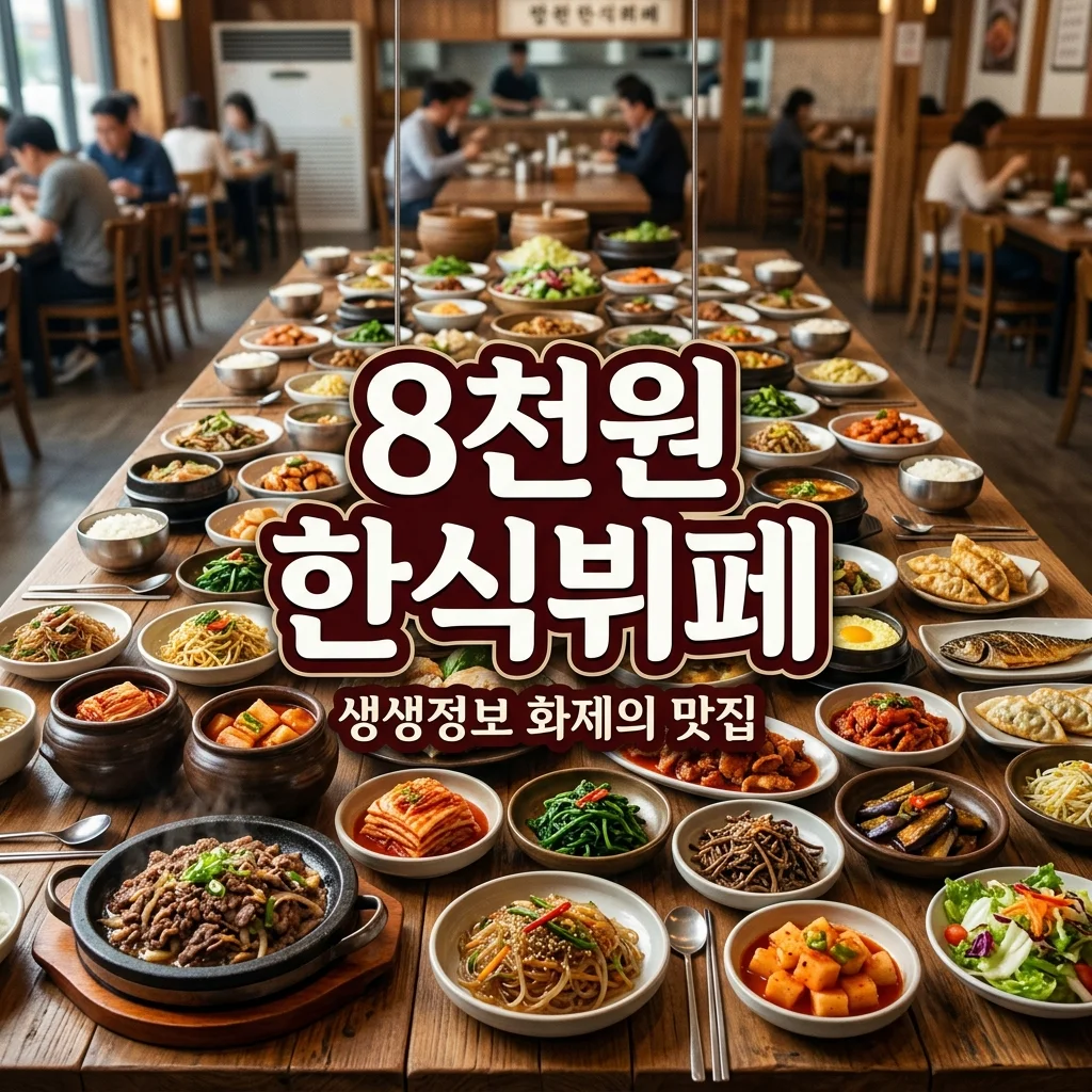 생생정보 한식뷔페 8천원 대전 장수촌 위치와 30가지 메뉴 총정리